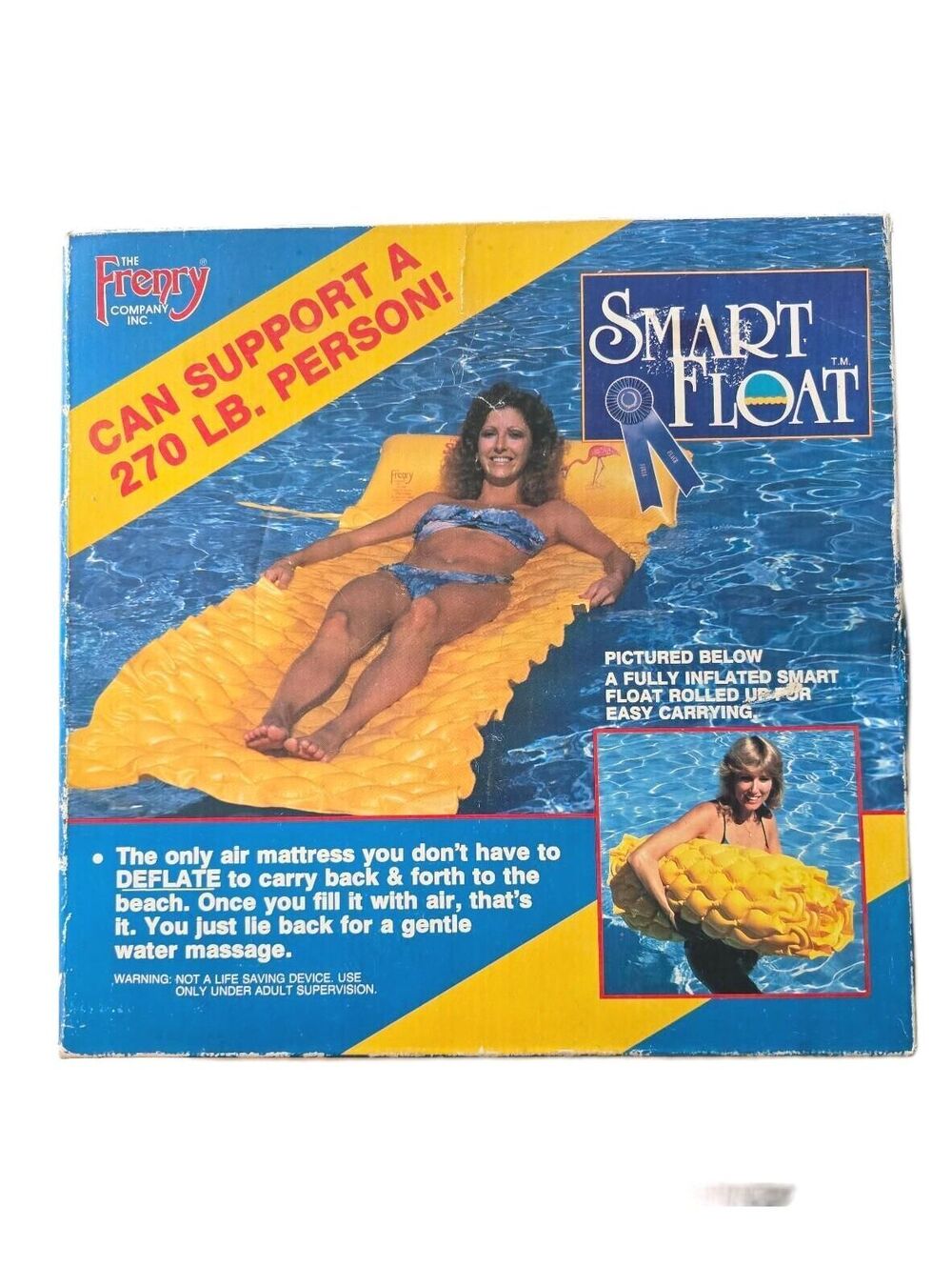 Vintage 1987 Frenry Smart Float Pool Mattress Used